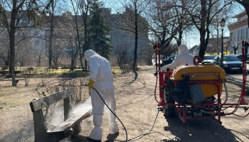 A közterületek rendszeres fertőtlenítése