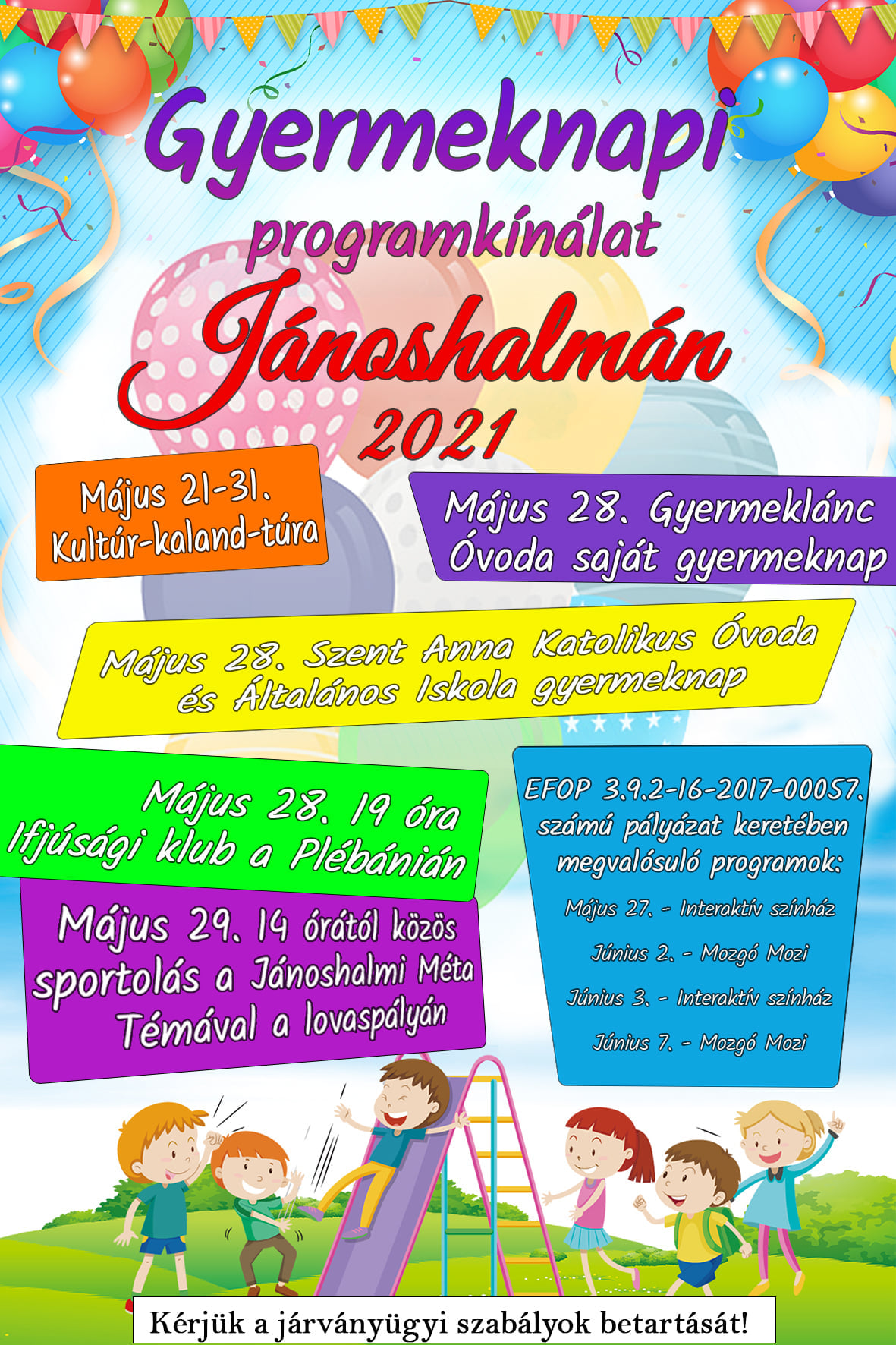 Gyermeknapi programkínálat Jánoshalmán