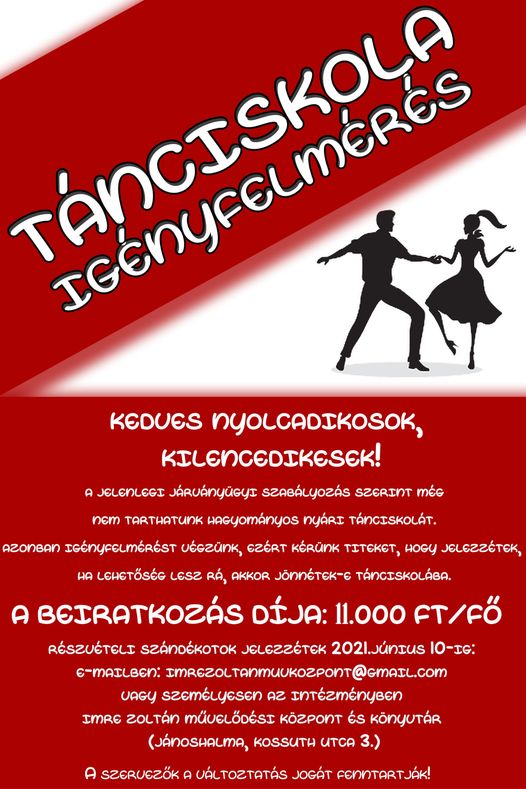 Tánciskola igényfelmérés