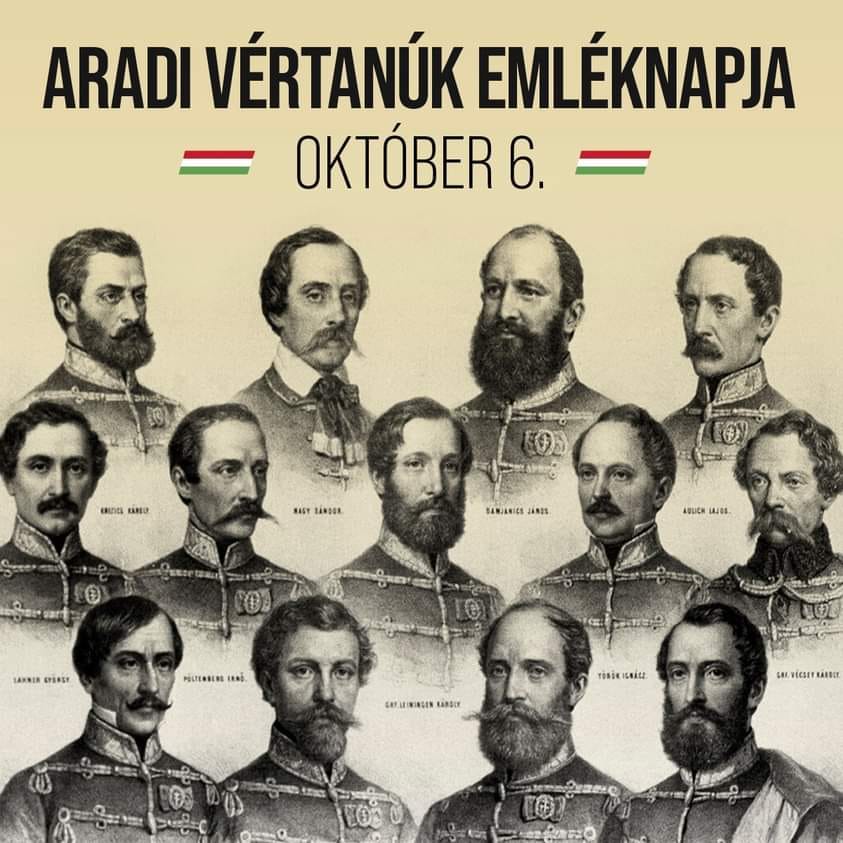 Aradi Vértanúk Emléknapja - Október 6.