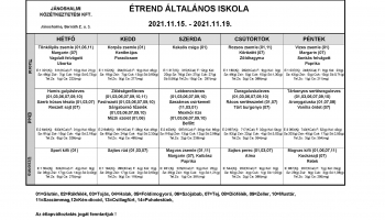 Heti Étrend - Általános Iskola (46. hét)