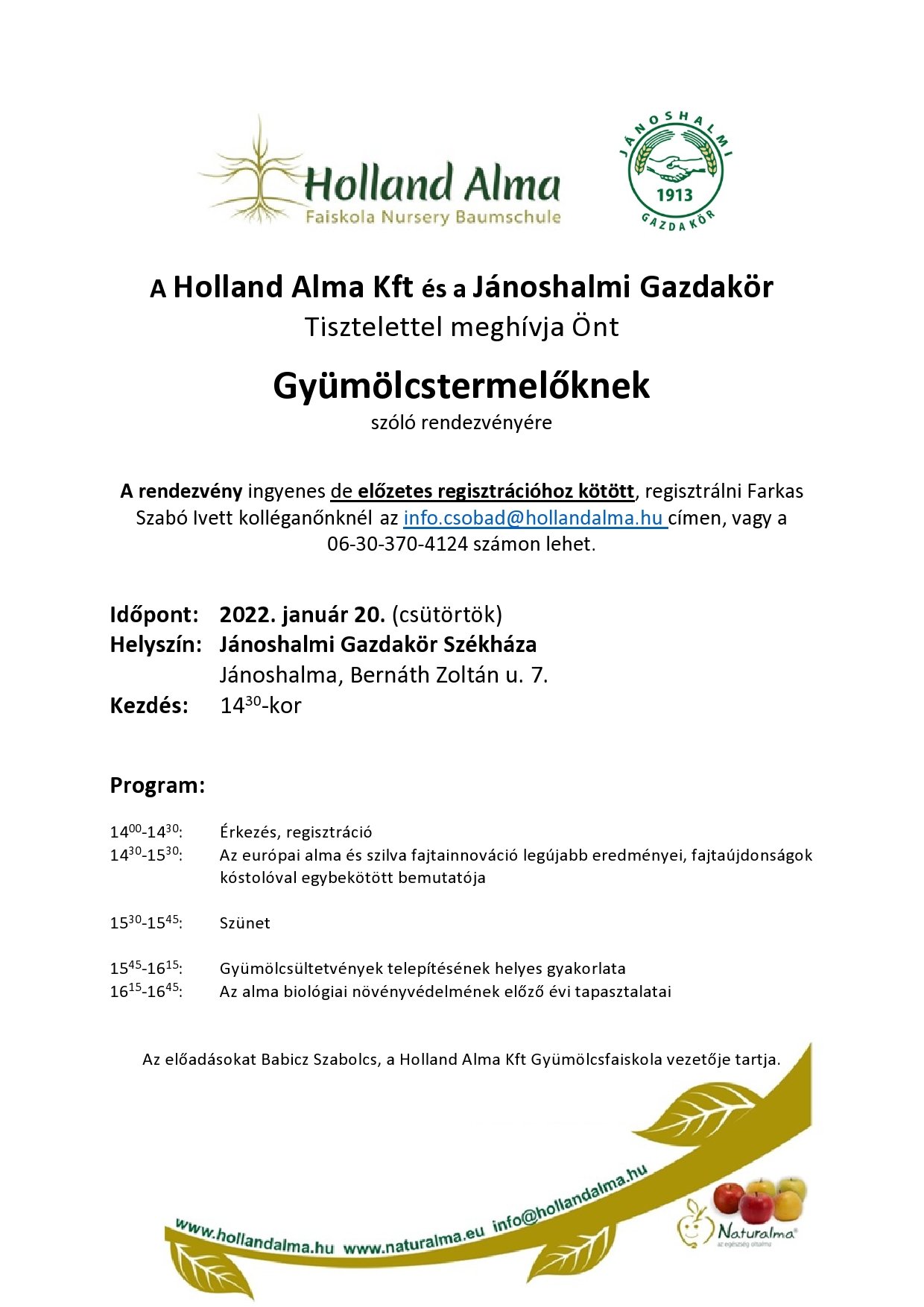 A Jánoshalmi Gazdakör felhívása