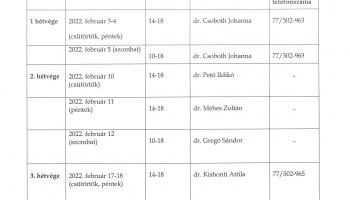 Oltási akció február