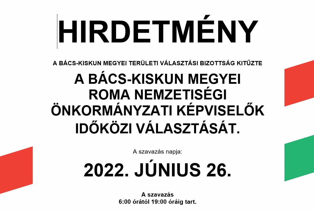 ROMA NEMZ. ÖNKORMÁNYZATI KÉPV.  IDŐKÖZI VÁLASZTÁSA