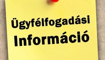 Polgármesteri Hivatal ügyfélfogadási rendje változik
