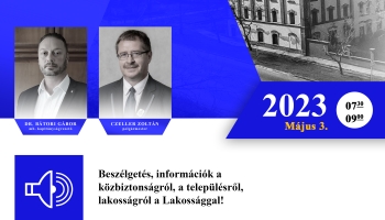 Kapitány a téren - lakossági kapcsolattartás 2023. május 3. 7:30-9:00