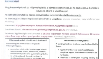 Magánszemélyeknek a kémények ellenőrzése, és ha szükséges, a tisztítás is ingyenes