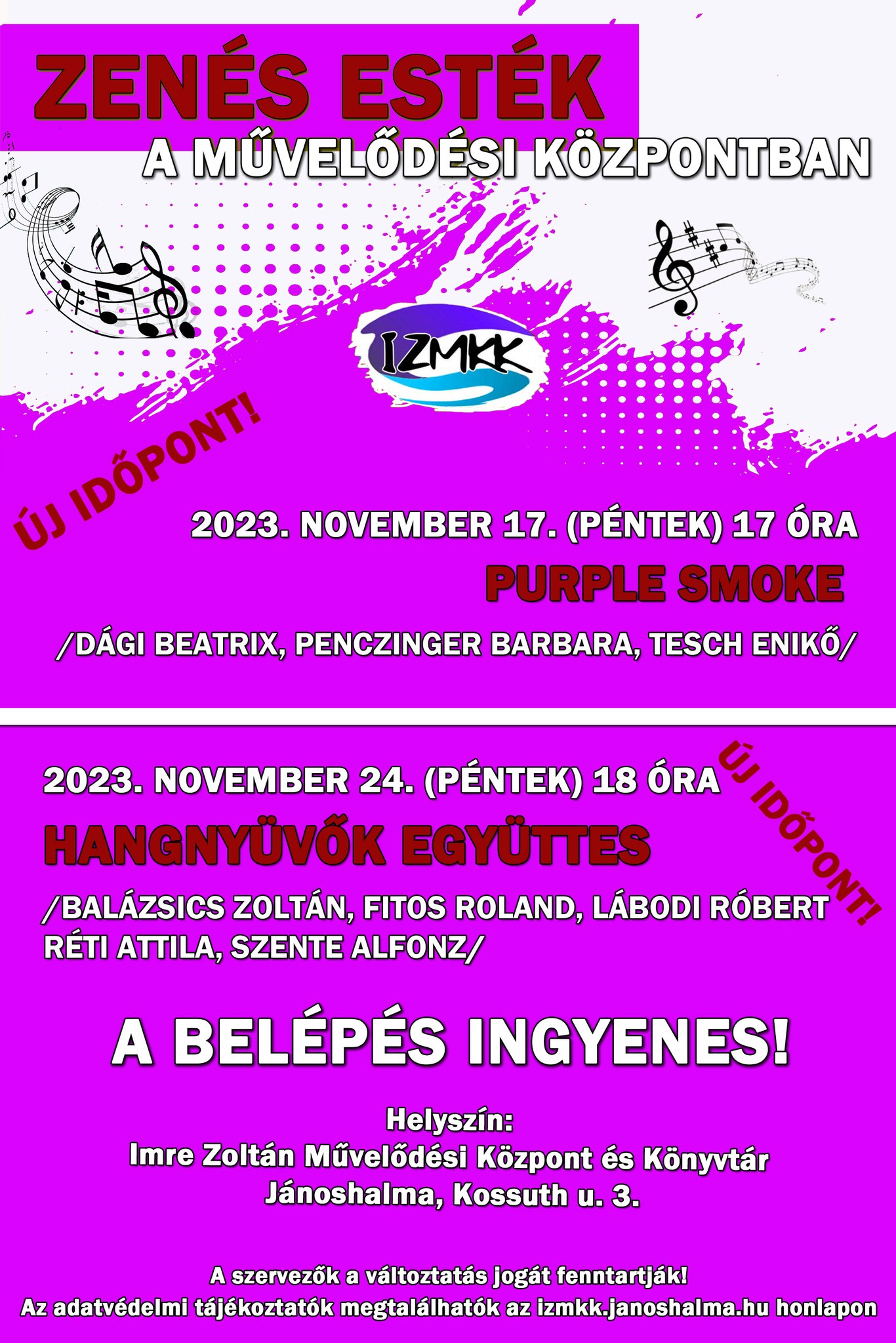 Zenés esték a Művelődési Központban