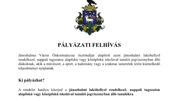 Pályázati felhívás - ösztöndíjak