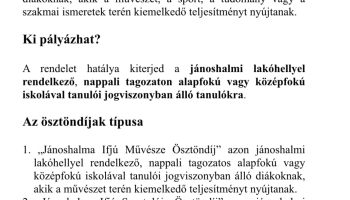 A város vezetése ösztöndíjat alapított a tehetséges fiatalok támogatására
