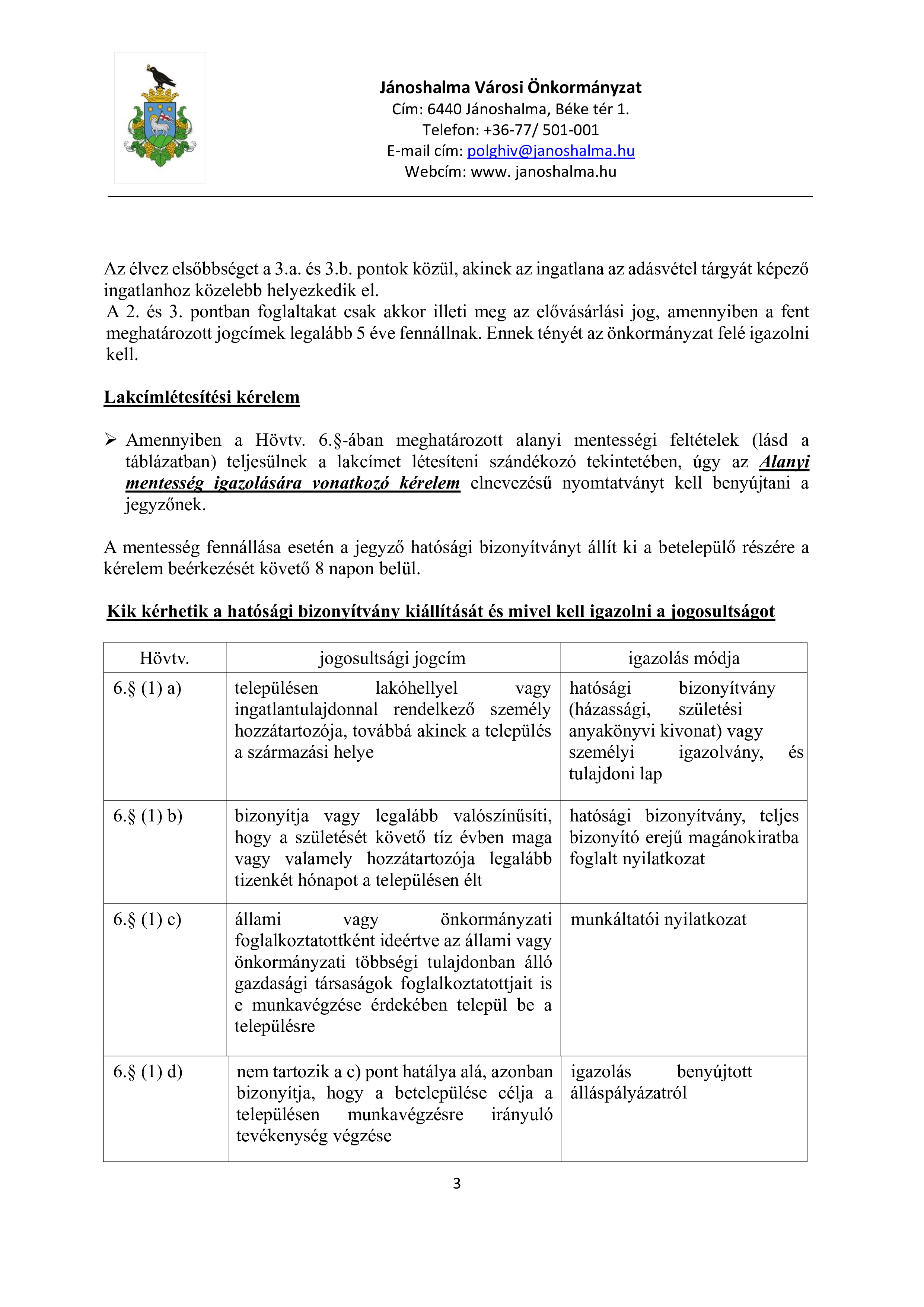 Helyi önazonosság védelméről 3. oldal